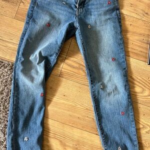 GAP authentic Girlfriend Denim with flower embroidery